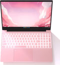 Auusda Business Laptop Computer for Work, Notebook PC for College Students, 15.6" FHD Display, 4-Core Processor, Backlit Keyboard, Fingerprint ID, Up to 10TB Storage, 32GB DDR4 RAM, 1TB NVMe, Pink