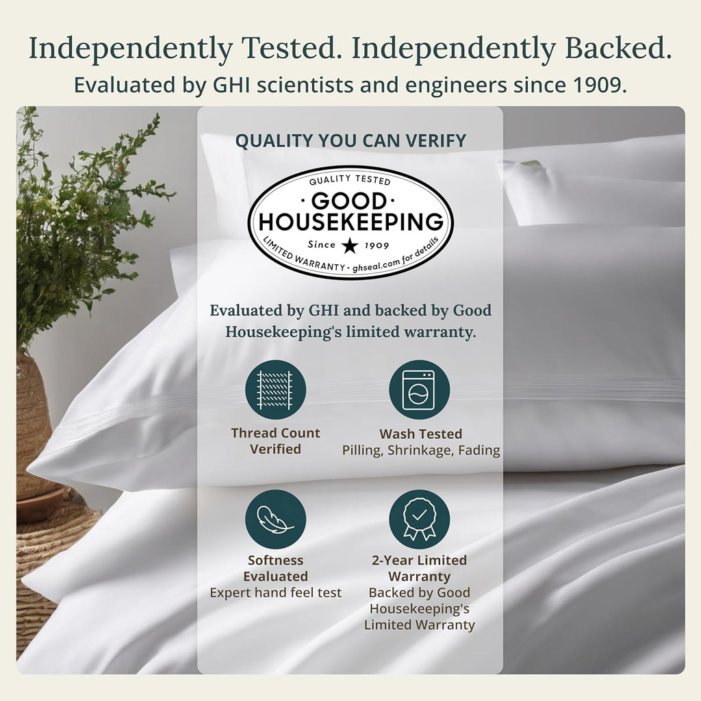California Design Den Natural 100% Cotton Queen Sheet Set - Luxury Hotel 800 Thread Count Sateen, Soft and Durable Deep Pocket Sheets Set - Classic Blue