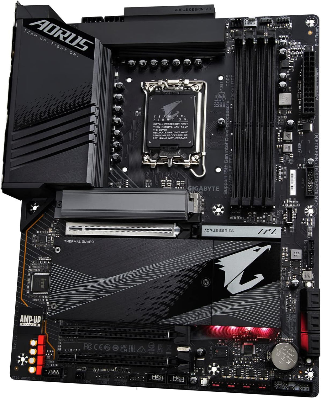 GIGABYTE Z790 AORUS Elite AX LGA 1700 ATX Motherboard, Support Intel Core 14th/13th/12th Gen, DDR5, 16+1+2 Power Phase, 4X M.2, PCIe 5.0, USB-C 3.2, WIFI6E, 2.5GbE, Q-Flash, EZ-Latch, RGB Fusion