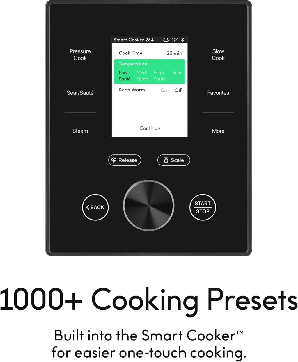 CHEF iQ Smart Pressure Cooker with WiFi and Built-in Scale - Easy-to-Use 10-in-1 Multicooker with 500+ Guided Recipes - Rice Cooker, Slow Cooker, Instant Meals for Foodies - 6 Quart - Family Size