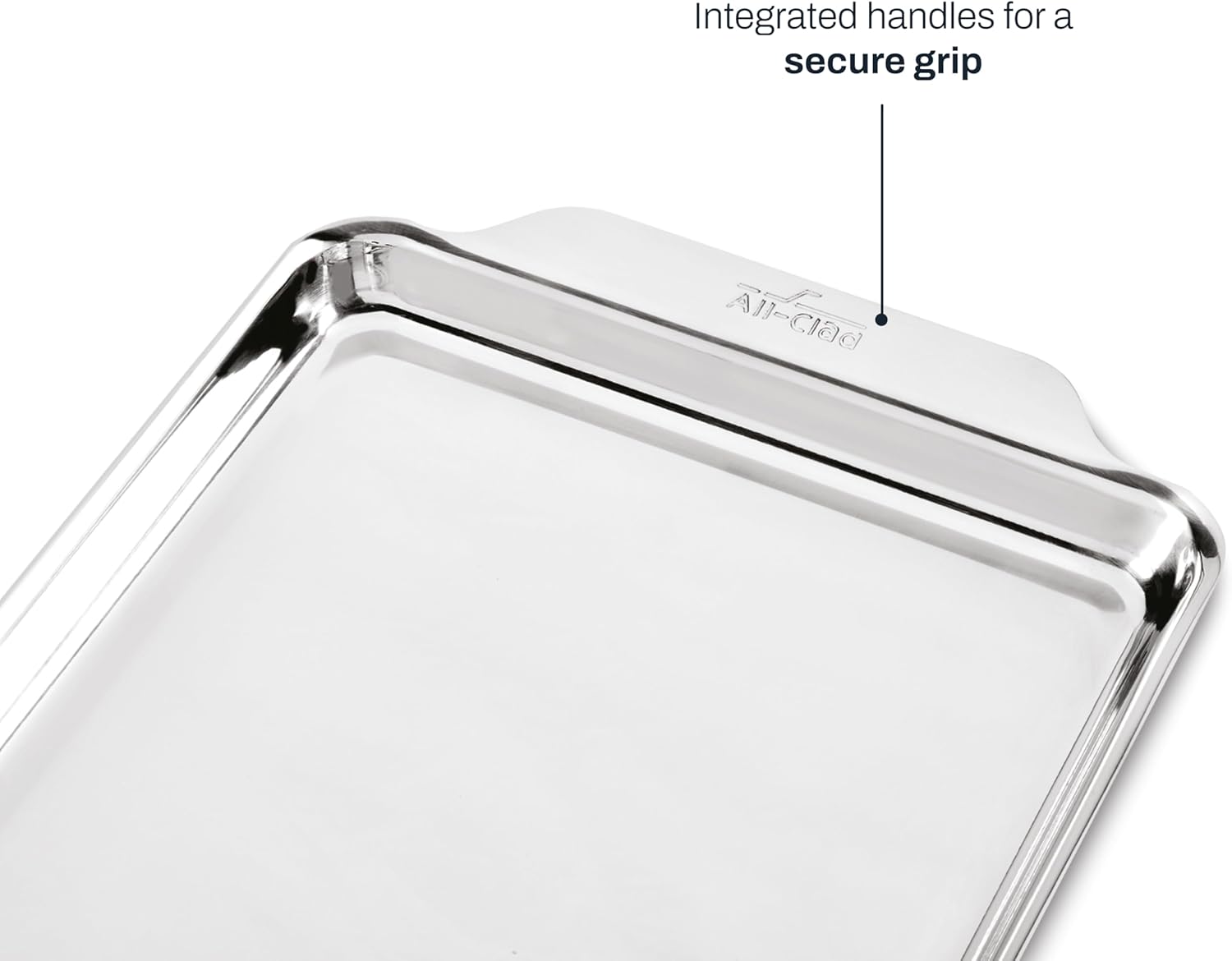 All-Clad Stainless Steel Baking Half Sheet Pan 11.5" x 17" - Tri-ply Bonded for Consistent Baking- (Roast, Bake Cookies, Brownies and More) Professional Stainless Steel Bakeware