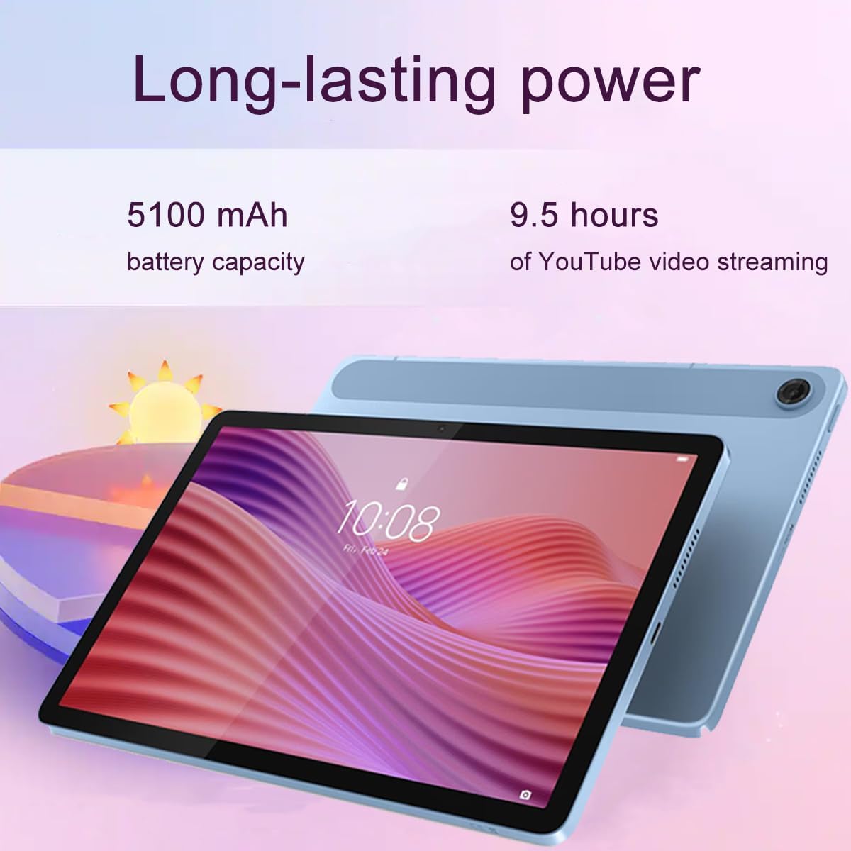 Lenovo Tab M10 10.1" Idea Android Tablet, 192GB Storage (128GB eMMC+64GB SD Card), FHD+ (1920x1200), 8-Core MediaTek, Ultra-Light Design for Kids, Student, Gaming, Long Battery Life, 8MP+5MP Camera