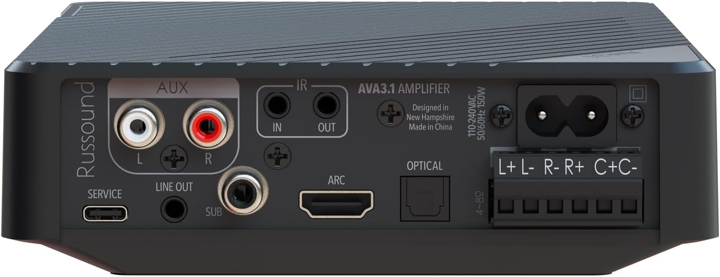 Russound AVA3.1 AVA-Series 3.1-Channel Low-Profile Mini-AVR Audio Receiver with HDMI