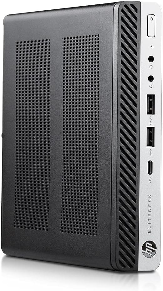 HP EliteDesk 800 G5 Mini PC Desktop Computer, 9th Gen Intel Core i5-9500T, 8GB DDR4 RAM, 256GB SSD, Keyboard & Mouse, 4K Support, WiFi, Windows 11 Pro (Renewed)