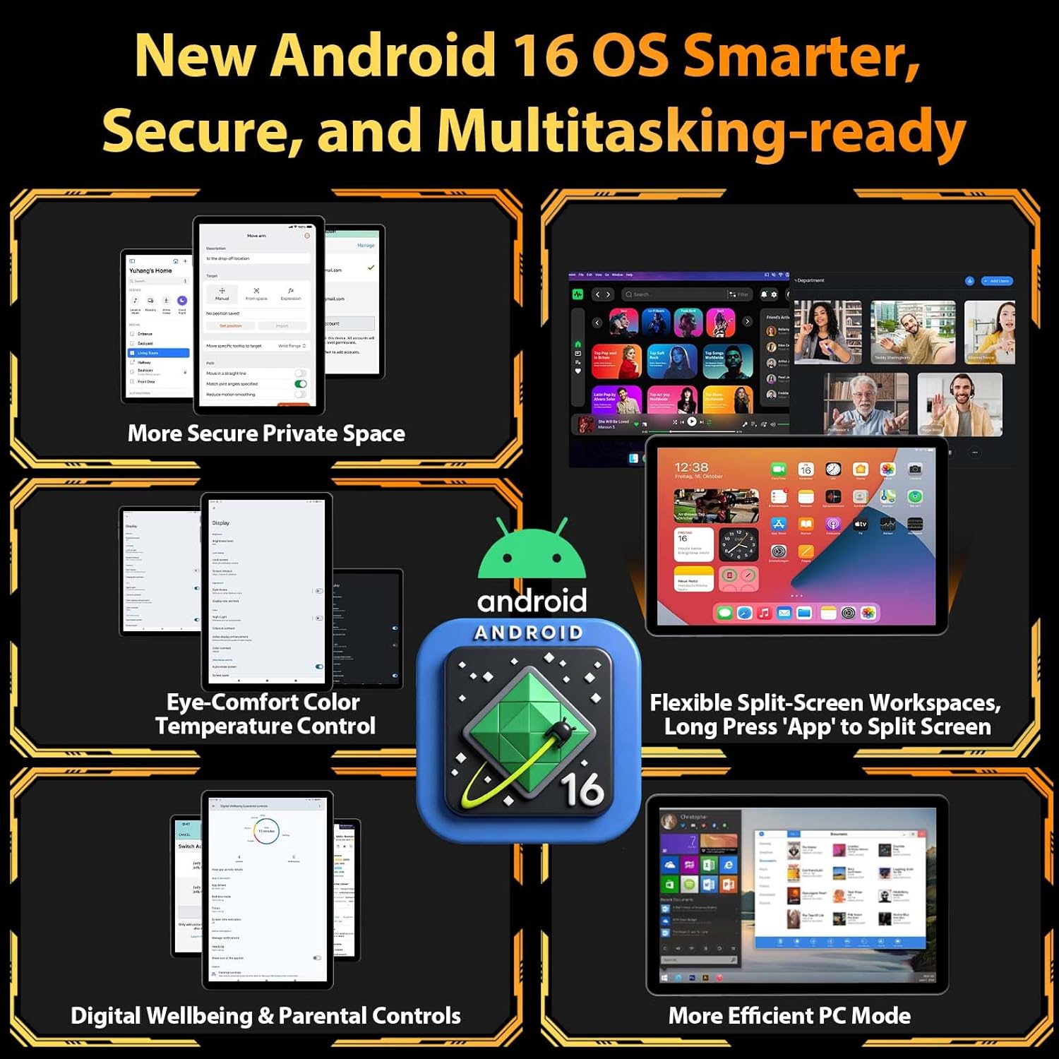 2026 Android Tablet with Keyboard, Upgraded Android 16 tablet with 26GB+256GB+2TB Expand, 10 inch Tablet PC with 8-Core, Gemini AI, WiFi, 8000mAh, GMS,GPS, 2-in-1 Tablet with Case,Mouse,Stylus(Silver)