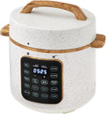 Electric Pressure Cooker, 7-in-1 Programmable Multicooker, 6 Quart Stainless Steel Slow Cooker, Rice Maker, Steamer, Sauté, Linen Speckle