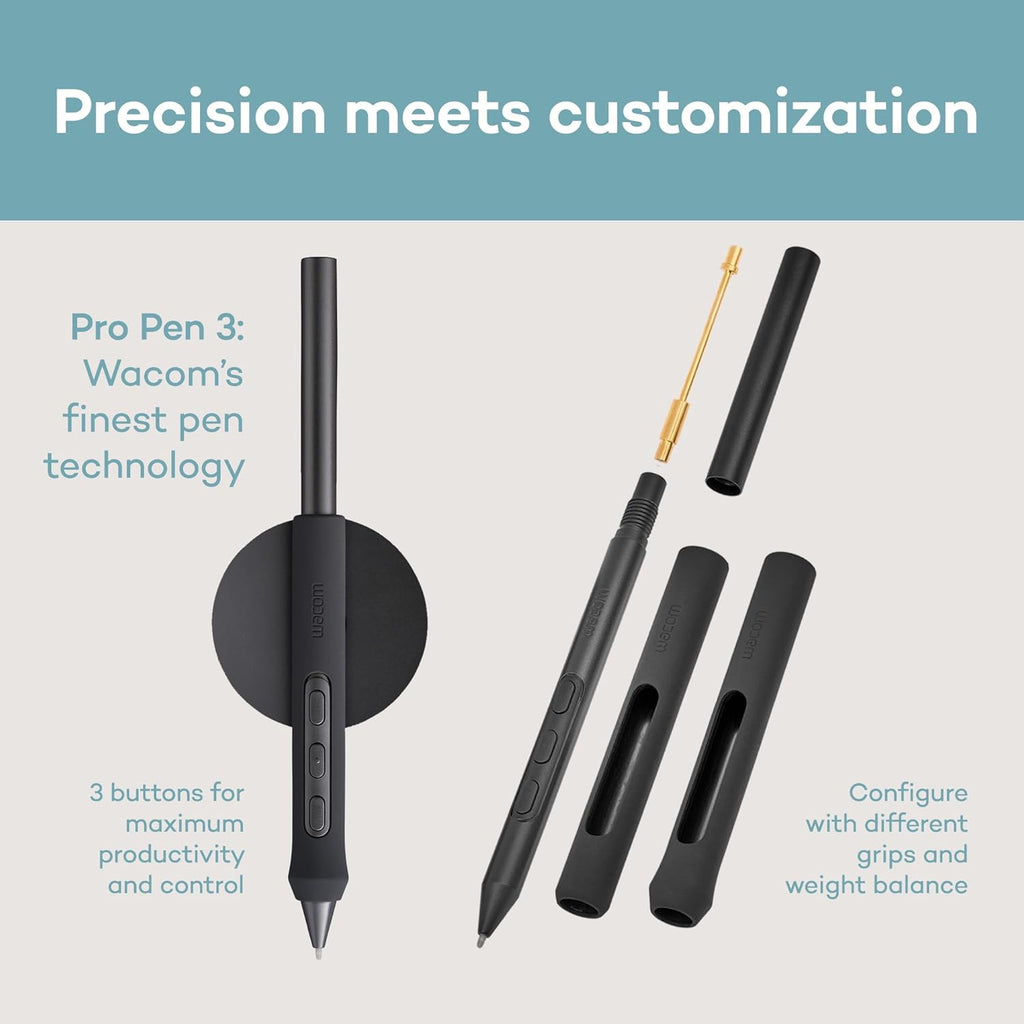 Wacom Intuos Pro Medium Bluetooth Professional Graphic Drawing Tablet with Pro Pen 3, Compatible with Mac, Windows - 2025 Edition