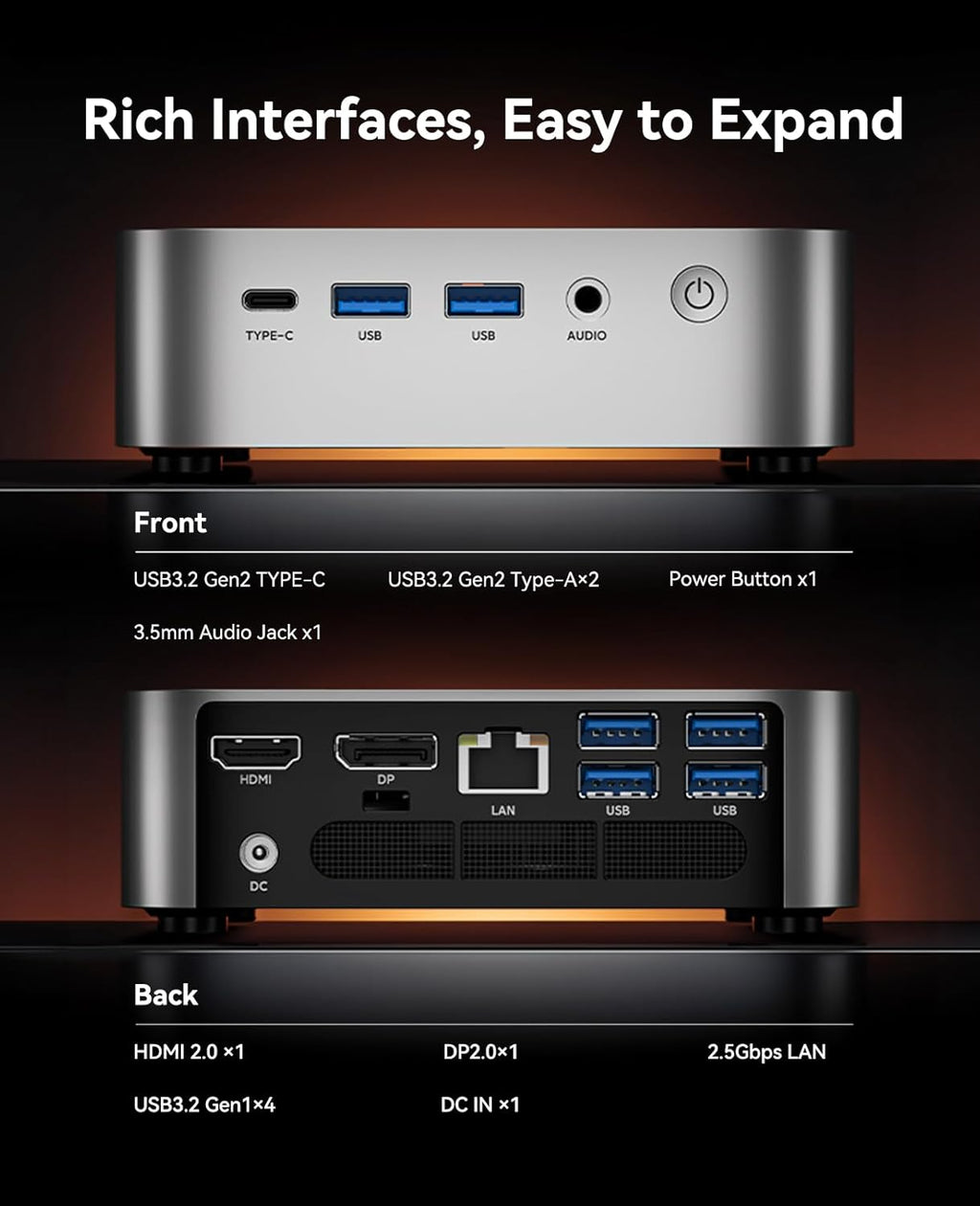 ACEMAGICIAN M1 Mini PC AMD Ryzen 7 7735HS 24GB LPDDR5 512GB PCle SSD Mini Computers(8C/16T, up to 4.75GHz), Windows 11 Pro Radeon 680M 4K Triple Display Desktop Computer 3.2Type-C/LAN 2.5G/BT5.2/WiFi6