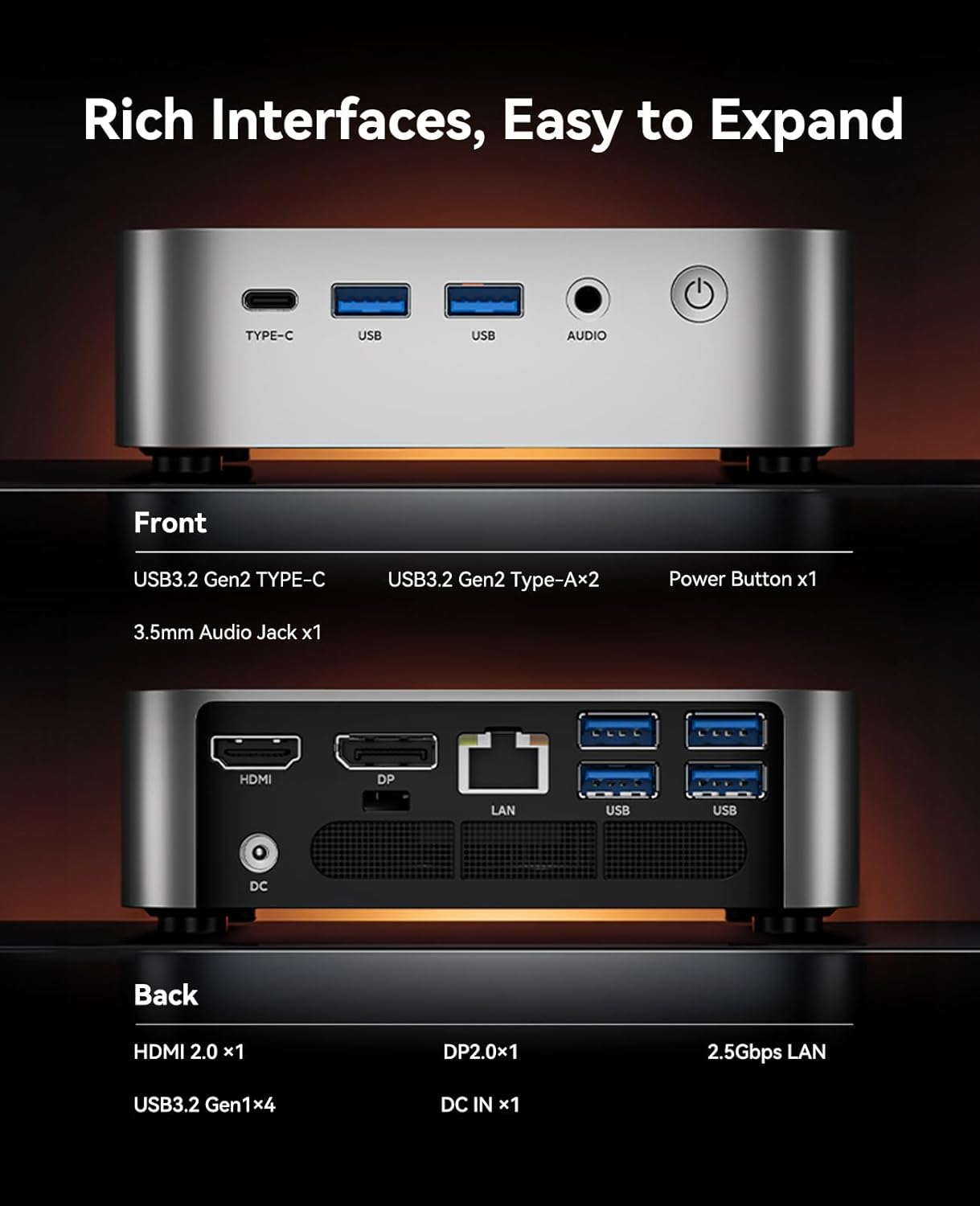 ACEMAGICIAN M1 Mini PC AMD Ryzen 7 7735HS 24GB LPDDR5 512GB PCle SSD Mini Computers(8C/16T, up to 4.75GHz), Windows 11 Pro Radeon 680M 4K Triple Display Desktop Computer 3.2Type-C/LAN 2.5G/BT5.2/WiFi6