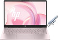 HP 14" Business Laptop Computer, Microsoft Office 365 Included, 128GB Storage, 4GB RAM, 4-Core Intel Processor, Windows 11, SageNova Docking Station, Tranquil Pink