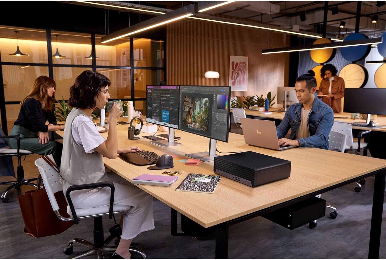 HP Desktop Computer Elite SFF G9| 6-core 5GHz Ryzen-5 Processor(1.3 Times Faster Than Intel i7-1255U) | 16GB DDR5 RAM, 512GB SSD| WiFi| Bluetooth| HDMI, USB, RJ-45| Windows 11 Pro| W/Wired KB & Mouse