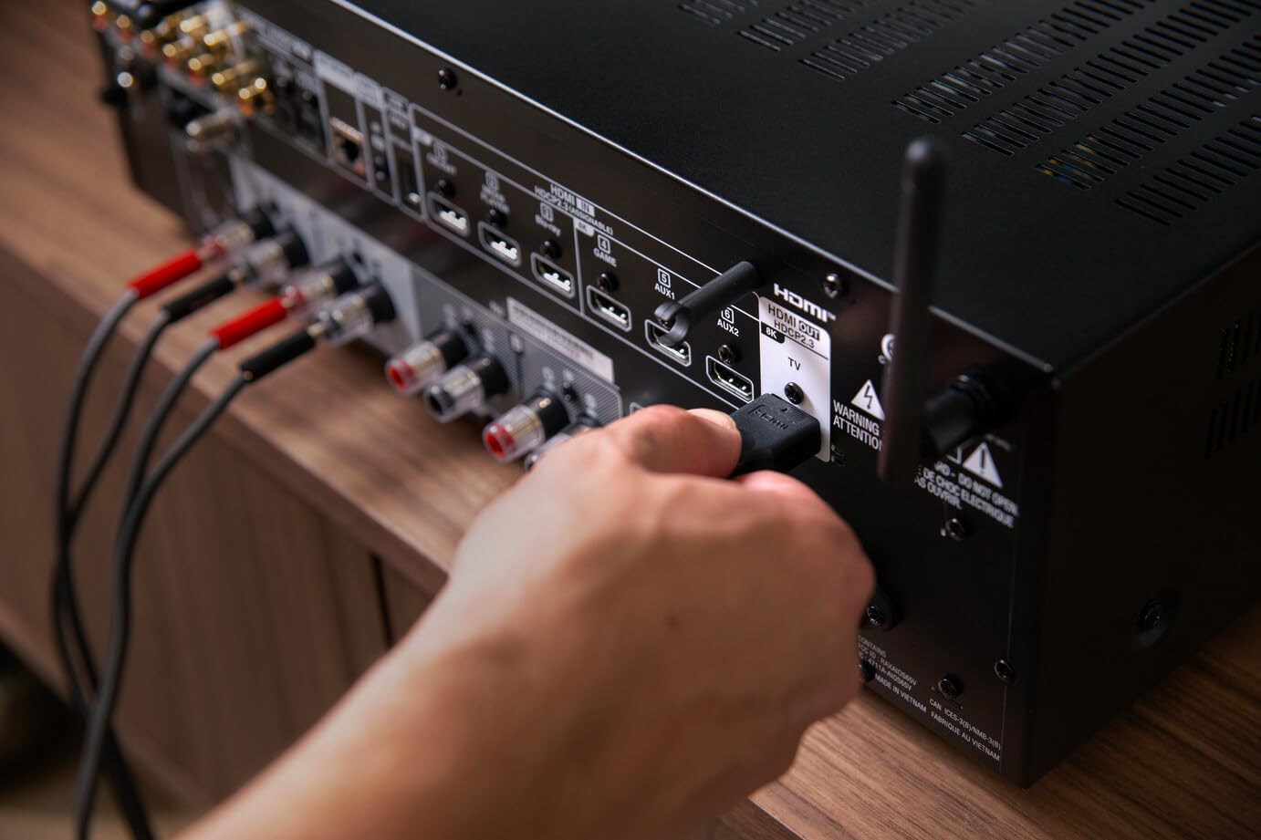 Denon Receiver DRA-900H - 2-Channel Stereo Receivers for Home - 100W/Ch. Hi-Fi Amplification, Built-in HEOS, HDCP 2.3 Processing with ARC/eARC Support, Dolby Vision, HLG, Dynamic HDR