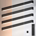 4FT LED Linear Lights with Remote 60W Up and 12W Down Light, 3000-5000K 4 Feet Commercial Shop Lighting for Office Garage Basement Shop Dining Room bar, Dimmable 4' Architectural Fixture-4Pack