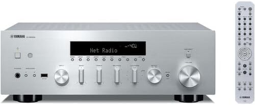 Yamaha R-N600A 2.1-Channel Network A/V Receiver with Streaming, Phono and Built-in DAC (Silver) Bundle with Cleaning kit