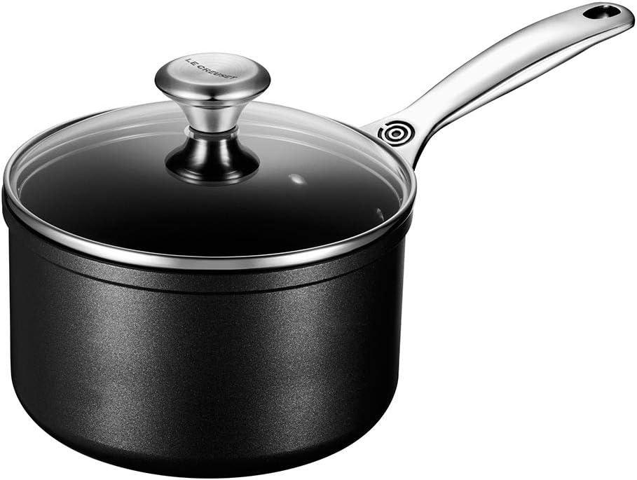 Le Creuset Toughened Nonstick PRO Saucepan With Glass Lid, 2 qt.