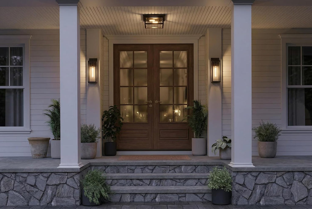 Quoizel Westover 17" Outdoor Wall Sconce, 1-Light Western Bronze with Clear Beveled Glass, E26 Base, Wet Rated
