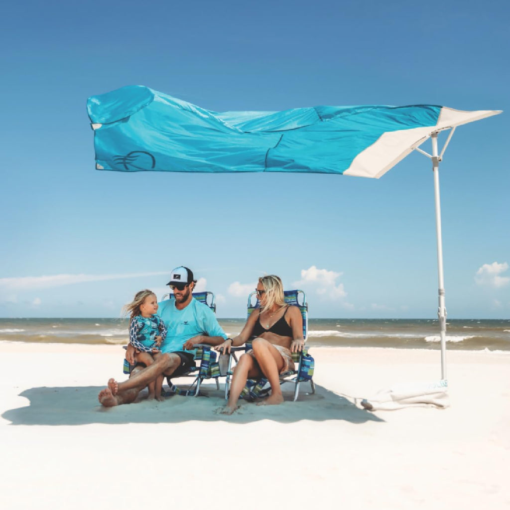 Solbello Shade - The Ultimate Wind-Driven Beach Umbrella, Effortless to Set Up, Lightweight, Won't Blow down the Beach, UPF 50+ Sun Protection