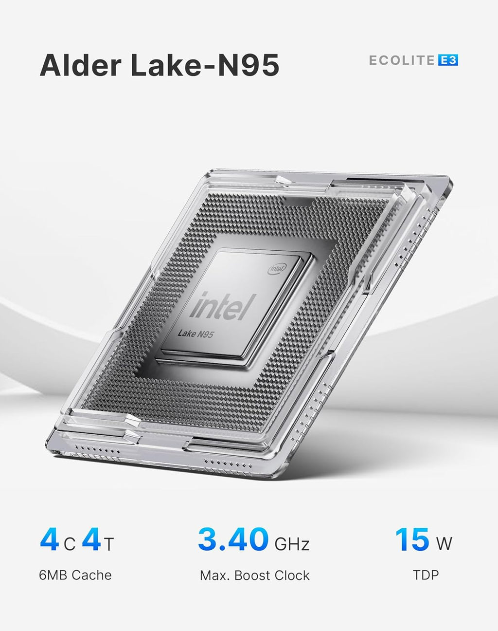 BOSGAME E3 Neo Mini PC, Intel N95 (up to 3.4GHz) 16GB DDR4 RAM 512GB SSD Mini Desktop Computer, Micro PC Support 4K Dual Display/WiFi 5/ BT5.0/ USB 3.2/2.5G LAN