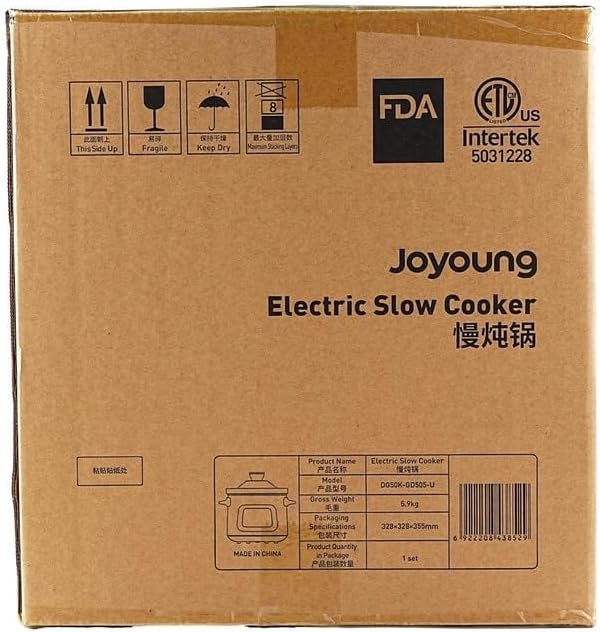 Joyoung Electric Purple Clay Slow Stew Soup Pot Cooker 5 Liter DG50K-GD505