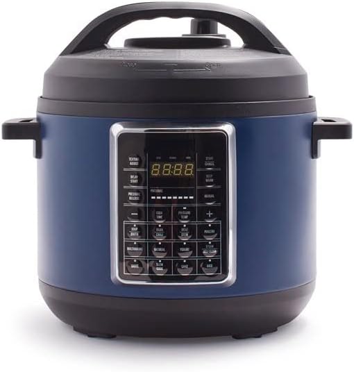 16-in-1 Nonstick 6 Quart Pressure Cooker, Slow Cooker, and More, One Touch Cooking, The Smart Release Feature Automatically Customizes Pressure, Suitable for Dining Room, Kitchen Etc, Blue