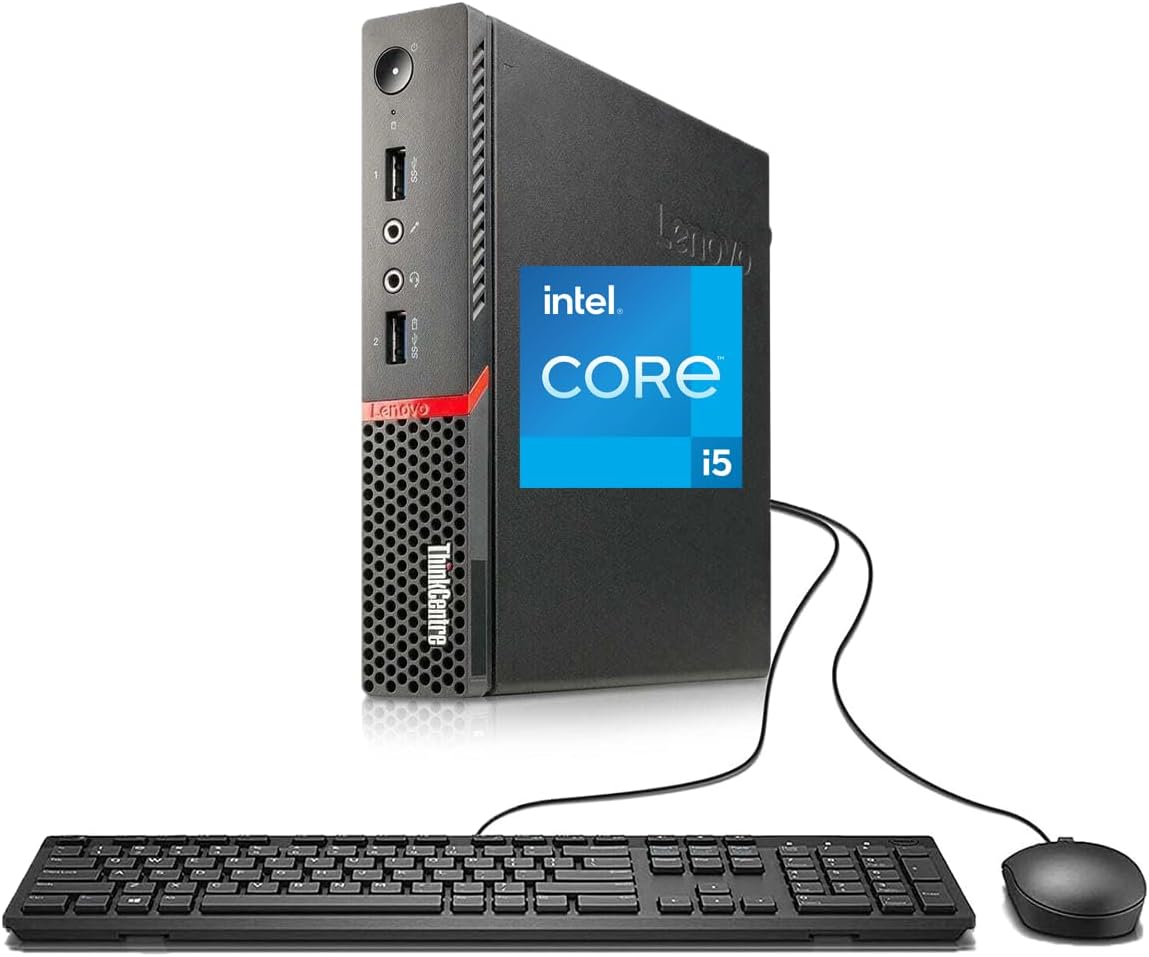 Lenovo ThinkCentre M900 Tiny Desktop Computer Micro PC, Intel Core i5-6500T Up to 3.1 GHz, 16GB RAM, 256GB SSD, USB 3.0, DisplayPort, WiFi, BT Windows 11 Pro (Renewed)