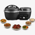 Instant Pot Dual Action 8‑in‑1 Multi-Cooker with Serve Together™ Smart Timing, 4Qt Pressure Cooker & 2Qt Rice Cooker, Cook Mains & Sides Together, Fast Cooking, PFAS-Free Pot*, Sauté, Slow Cook, Black