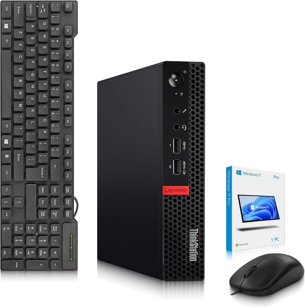 Lenovo ThinkStation P320 Mini PC - Intel Core i7-7700T - 16GB DDR4 RAM - 512GB NVMe SSD - Wi-Fi - Windows 11 Pro - NVIDIA Quadro P600 GPU - Tiny Desktop - Compact Business Desktop (Renewed)