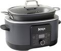 Ninja MC1001H Foodi PossibleCooker PRO 8.5 Quart Multi-Cooker, 8-in-1 Slow Cooker, Pressure Cooker, Dutch Oven & More, Glass Lid & Integrated Spoon, Nonstick, Oven Safe to 500°F, Charcoal (Renewed)