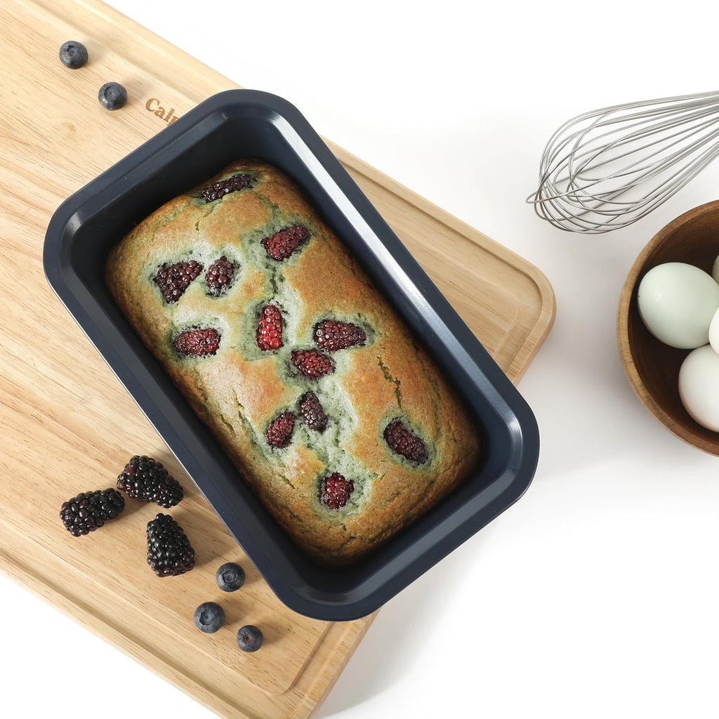 Calphalon Legacy 10-Pieces Nonstick Bakeware Set PFOA-Free, Baking Sheet Set, Baking Pans Set, Carbon Steel Bakeware Pans Collection, High-Heat Oven Safe, for Cookies, Cakes, and Muffins -Navy Blue