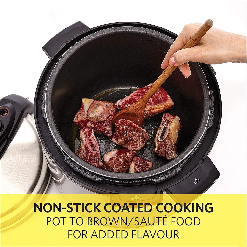 8qt stainless steel Pressure Cooker | 24-hour Presetting electric rice cooker, 14 in 1 slow cooker with temperature control | LED Multifunction Steamer, Food Warmer with nonstick pot