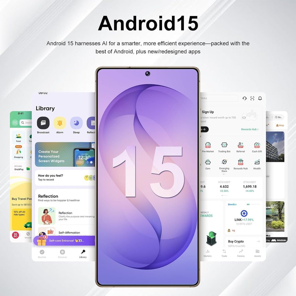I26 Ultra Unlocked Phone: Built-in Stylus, 12GB+512GB, Snapdragon 8 Gen 3 | 108MP Camera & 6800mAh Battery | 5G Android 15 (Titanium Rosered)