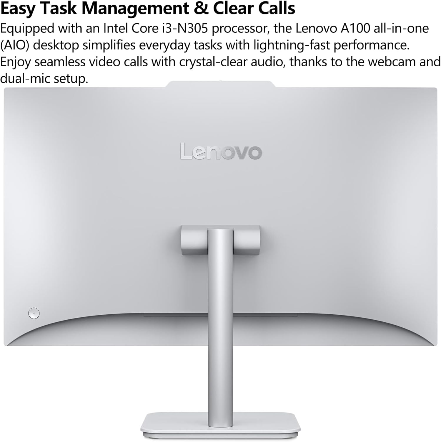 Lenovo 24" IdeaCentre All-in-One Desktop Computer, Intel 8-Core i3-N305, 16GB DDR4, 512GB PCIe SSD, 23.8" FHD IPS Display Home Office PC, WiFi 6, Office 365, Keyboard & Mouse, Windows 11, Cloud Grey