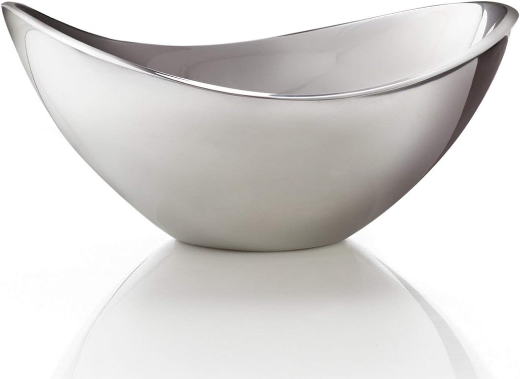 nambe Butterfly Bowl | For Hot and Cold Foods, Salads, Soups, Fruit | Made of Metal Alloy | Oven and Freezer Safe Serving Bowl for Entertaining, Decorative Centerpiece for Kitchen | Silver, 11"