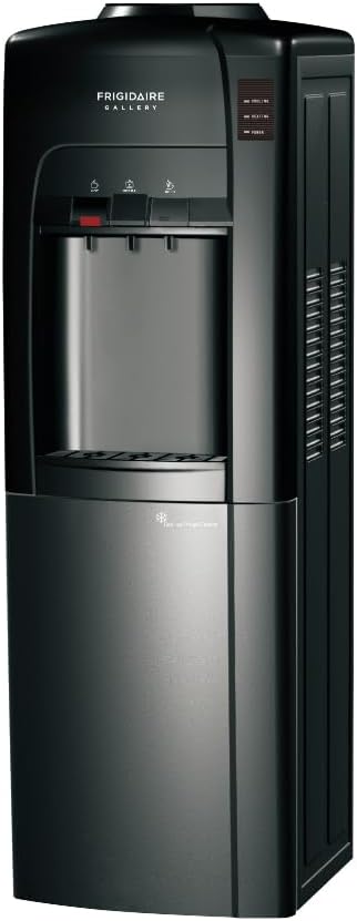 Frigidaire Gallery, Top Load Water Dispenser, Built-in Cooling Bottom Refrigerator Compartment, Black