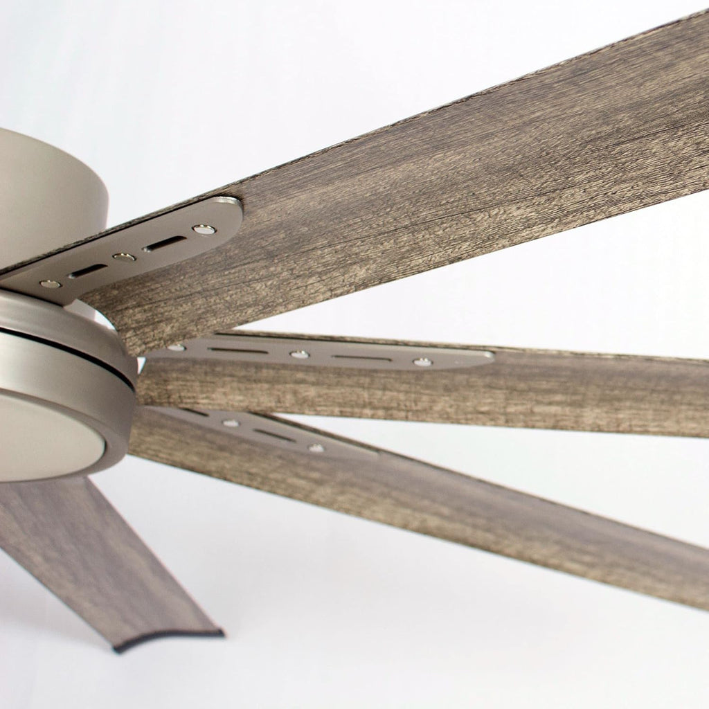 Ceiling Fans with Lights and Remote, 72 Inch Large CFM Ceiling Fan for Bedroom Living Room Shop Indoor Outdoor Fans, Dimmable LED Light with Fan, DC Motor 8 Reversible Blades, ETL Tested, Nickel