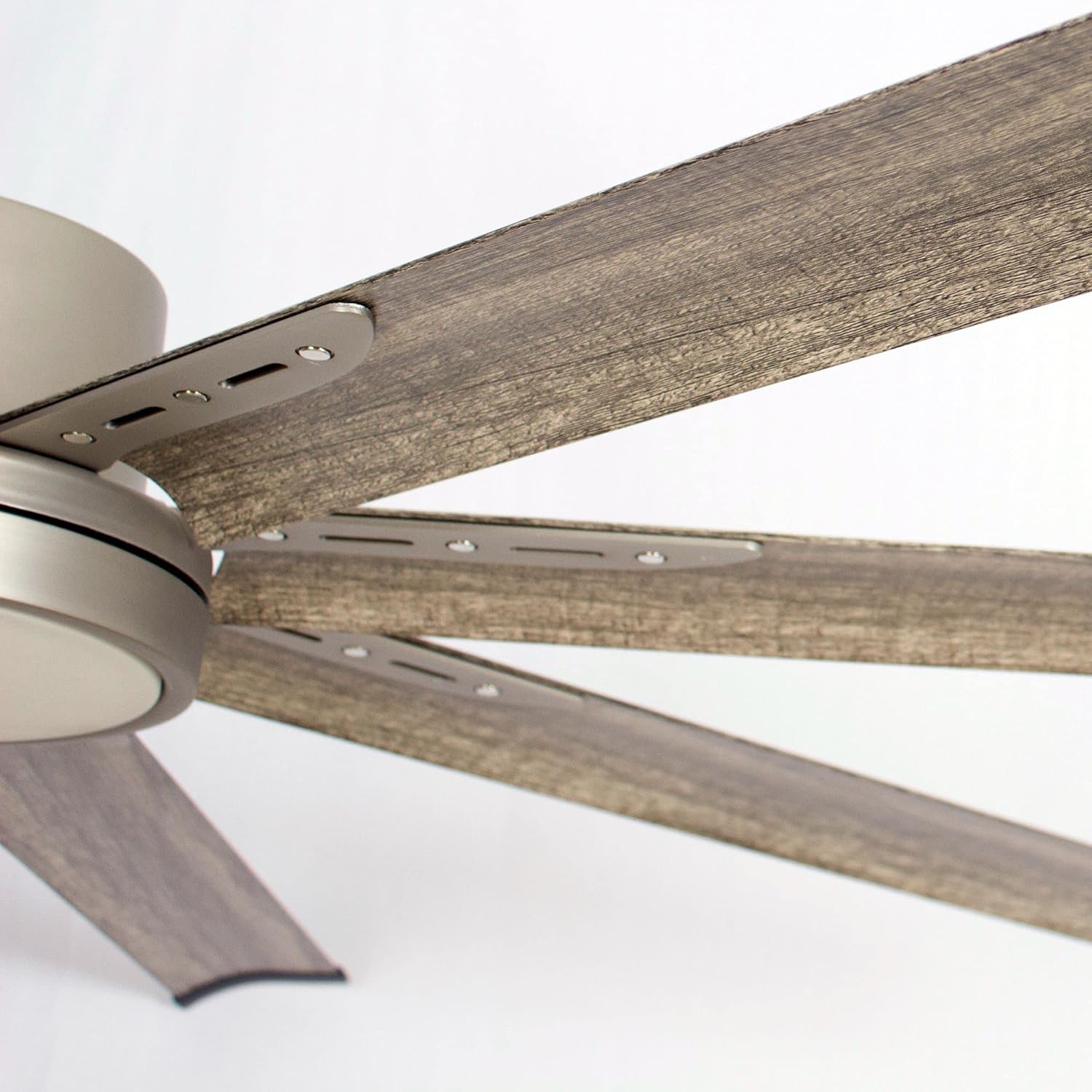 Ceiling Fans with Lights and Remote, 72 Inch Large CFM Ceiling Fan for Bedroom Living Room Shop Indoor Outdoor Fans, Dimmable LED Light with Fan, DC Motor 8 Reversible Blades, ETL Tested, Nickel