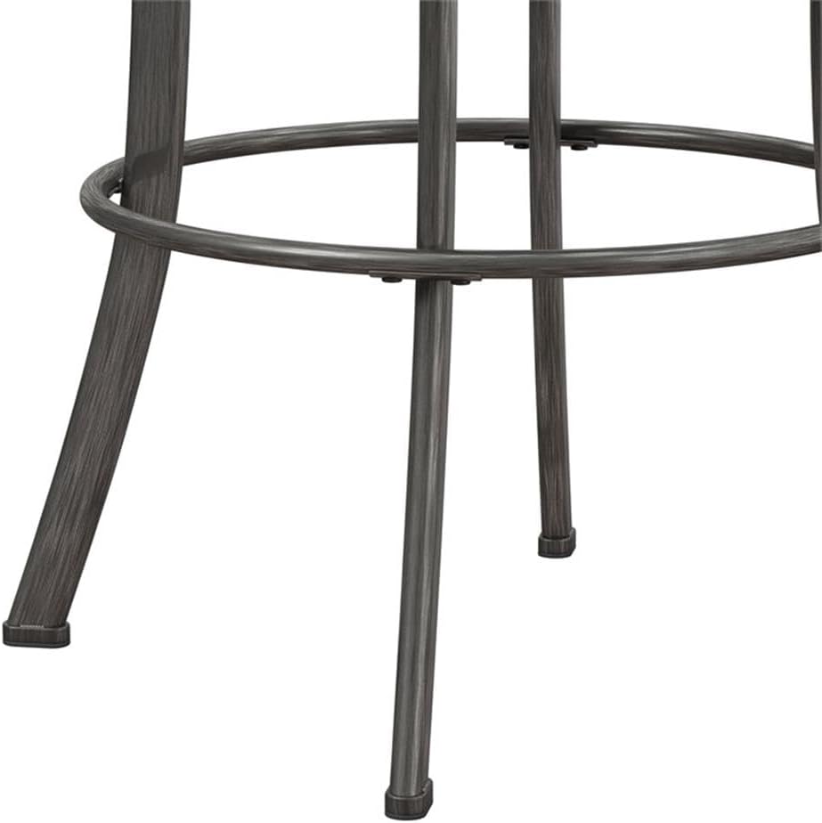 Hillsdale Bridgetown Metal Bar Height Swivel Stool, Pewter