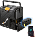 BougeRV 12 Volt Refrigerator with 240Wh Battery, 21QT Car Fridge, 20L Portable Freezer, -4~68℉, 12/24V DC, 110~240V AC, Ideal for 2 People, Road Trips, Truck, Camping(2026 New Model: CRH20 and B240)