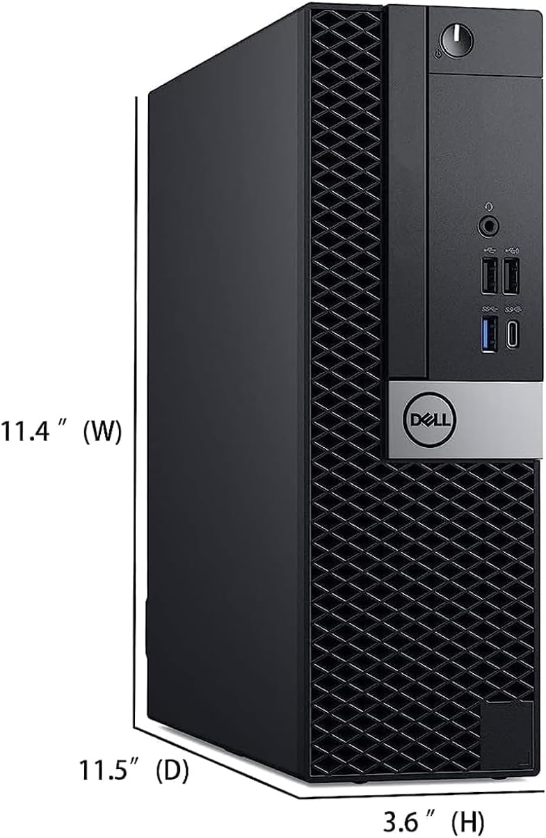 Dell OptiPlex 7050 SFF Desktop Computer PC with New 24" FHD Monitor, Intel Core i5-7500, 16 GB RAM, 512 GB SSD, Keyboard & Mouse, Windows 11 Pro (Renewed)