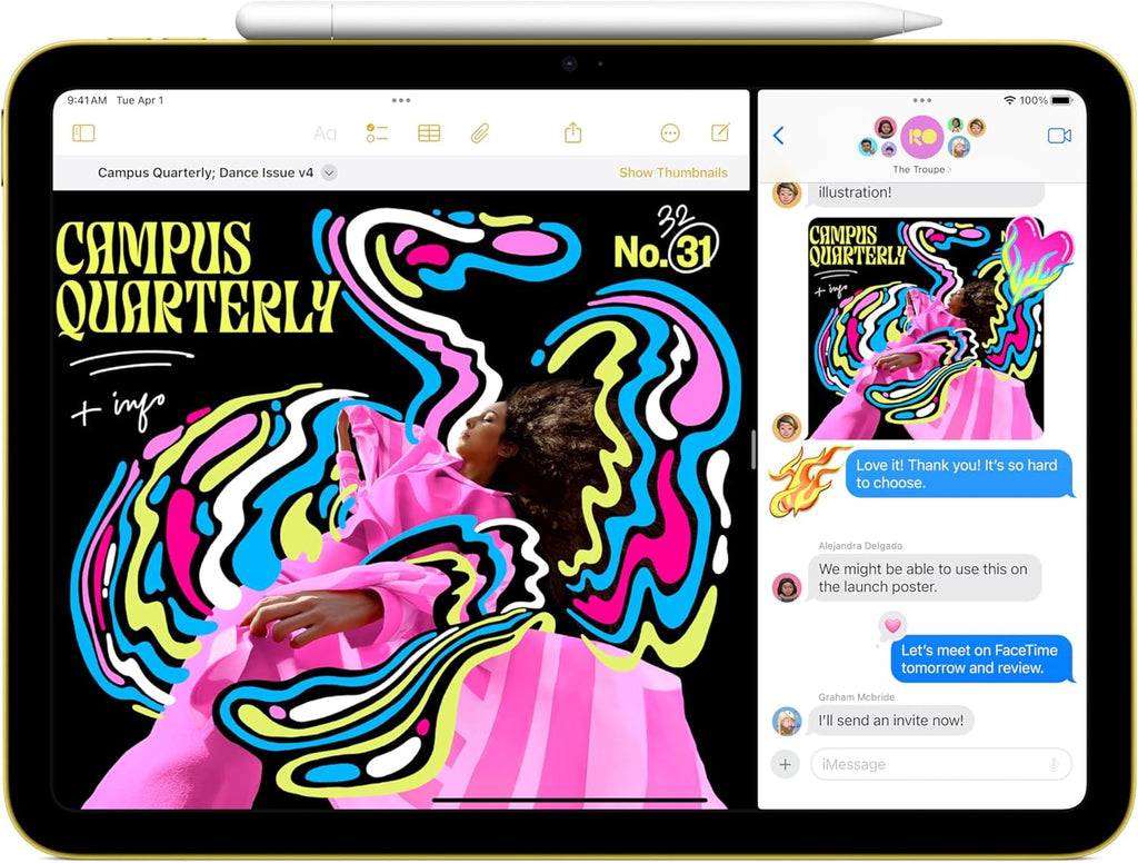 Apple iPad 11-inch: A16 chip, 11-inch Model, Liquid Retina Display, 128GB, Wi-Fi 6 + 5G Cellular, 12MP Front/12MP Back Camera, Touch ID, All-Day Battery Life — Blue
