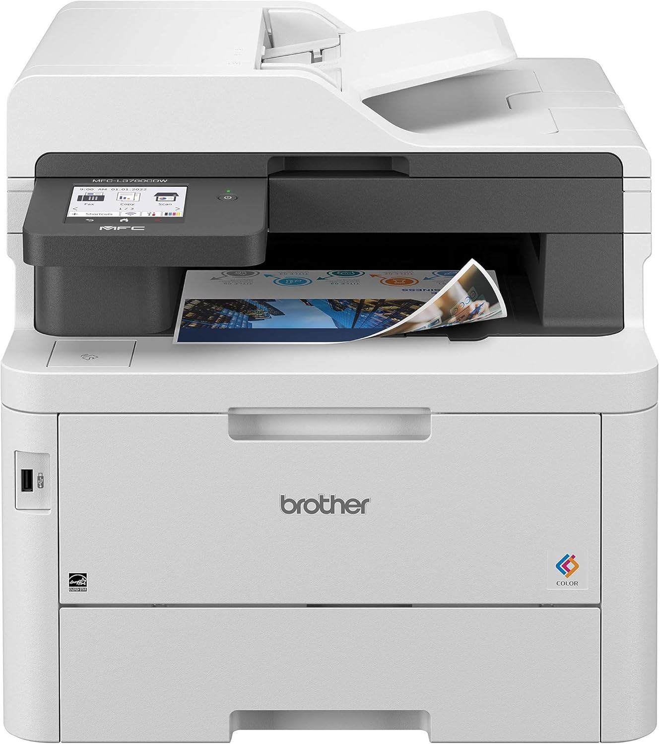 Brother MFC-L3780CDW Wireless Digital Color All-in-One Printer with Laser Quality Output, Single Pass Duplex Copy & Scan | Includes 2 Month Refresh Subscription Trial, Works with Alexa