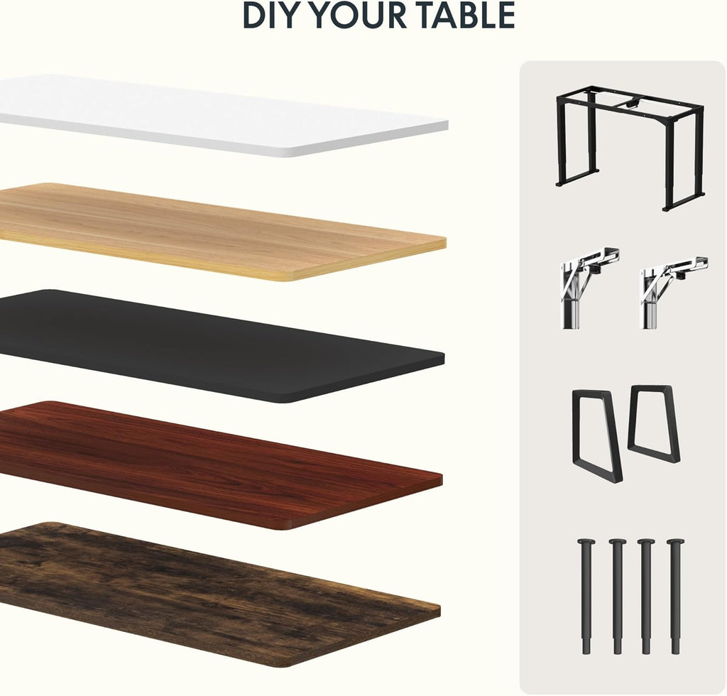FLEXISPOT Whole Piece 48"x24" Desktop 1" Thickness Height Adjustable Desk Rectangular Tabletop Maple Board (48INCH Maple Top)