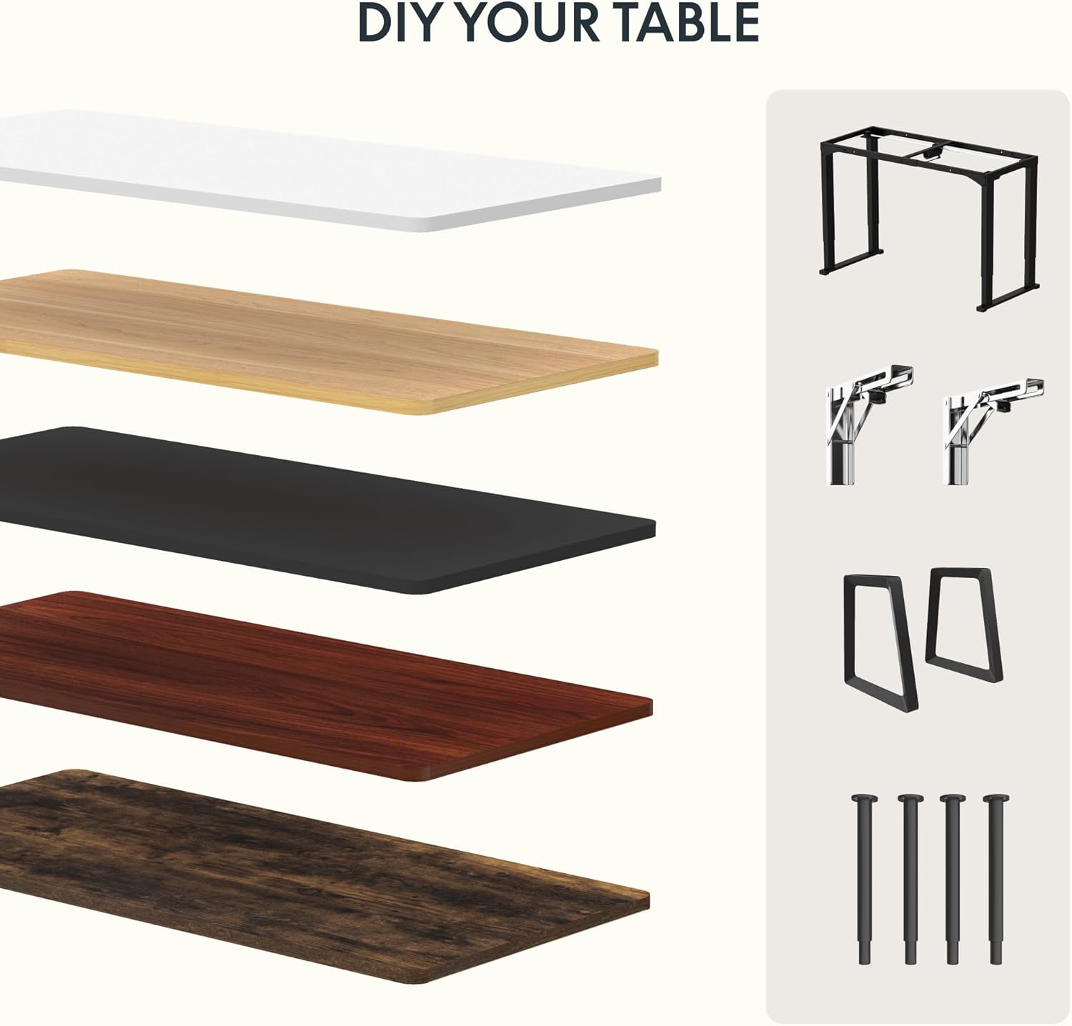 FLEXISPOT Whole Piece 48"x24" Desktop 1" Thickness Height Adjustable Desk Rectangular Tabletop Maple Board (48INCH Maple Top)
