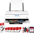 Canon PIXMA TS8820 Wireless All-in-One Inkjet Printer | Print Copy Scan | High-Resolution Photo Color Output for Home Office Creative Projects Everyday Documents + 32GB Card + More (8 Items)