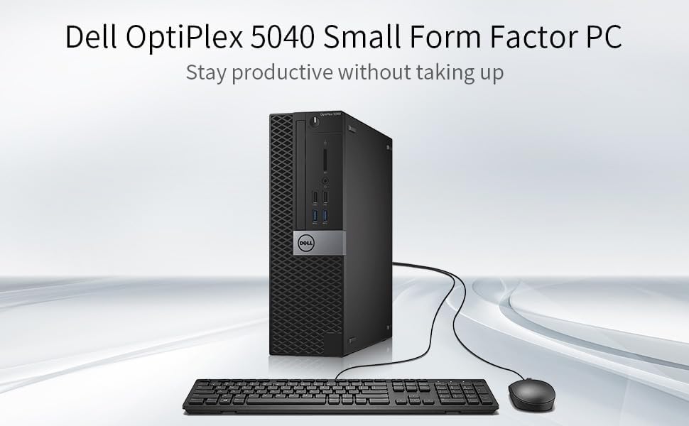 Dell Optiplex 5040 SFF Computer Desktop PC and Monitor 24" 1080p, Intel Core i5-6500, 8GB RAM, 256GB SSD, Wired Keyboard & Mouse, Displayport, WiFi, BT, Windows 11 Pro (Renewed)