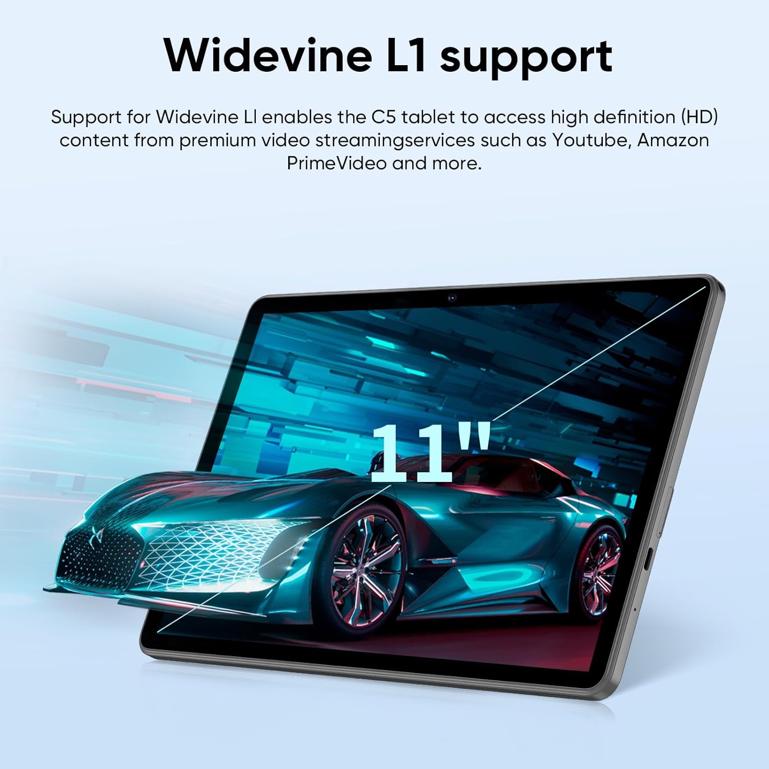 Tablet 11 Inch, Android 16, 32GB RAM+256GB Octa-Core, 8000mAh Battery, 1280 * 800 Touch Screen, 5+8MP Dual HD Camera (Black Case)