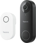 REOLINK Video Doorbell WiFi Camera - Wired 2K Outdoor, 5G&2.4G WiFi, 4:3 Wide View Angle, Smart Detection, Local Storage, No Subscription Front Door Home Security, Customized Reolink Chime