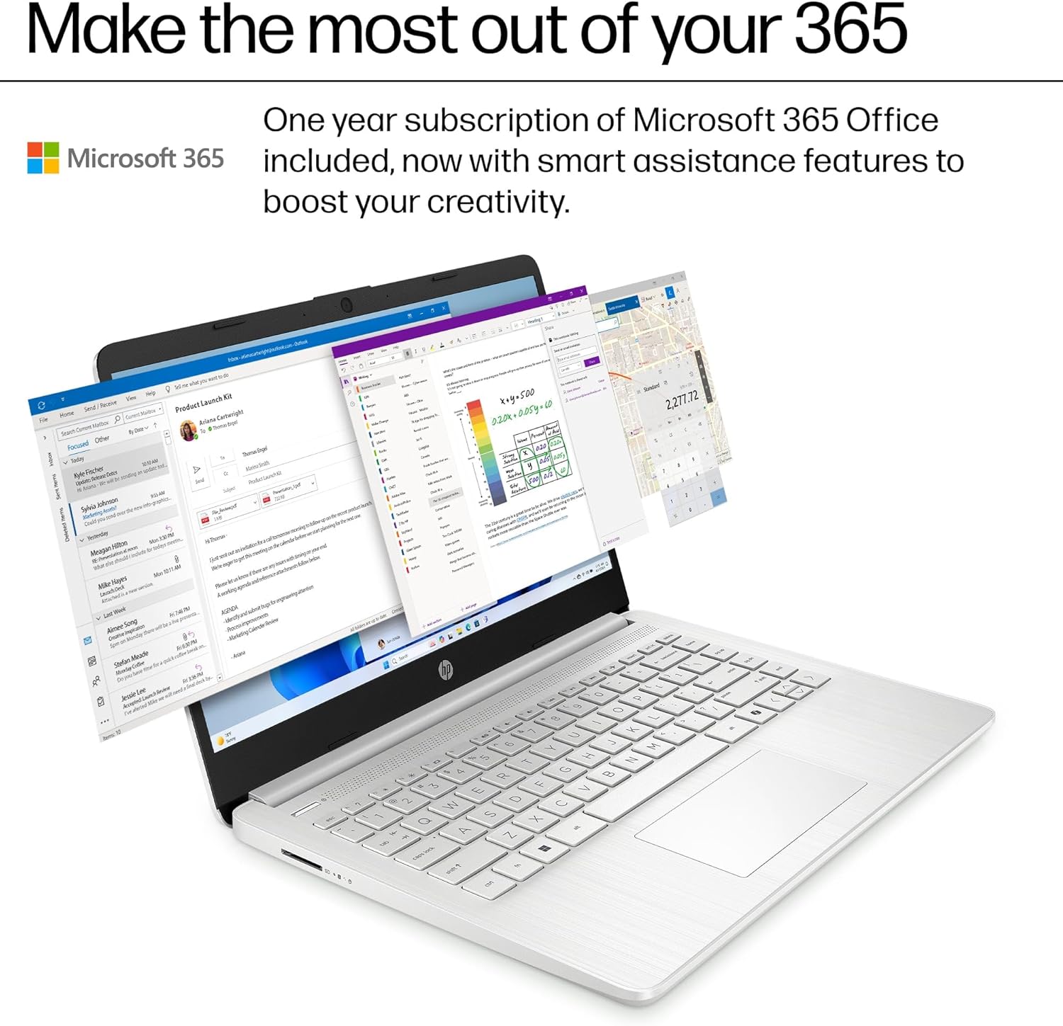 HP Essential Laptop Computer for Home and Student with Office 365, 2026 Edition, 16GB RAM, 128GB Storage- Intel Processor - LED Display, 500GB External HDD, Portable Design, Copilot AI, Win 11 Home S