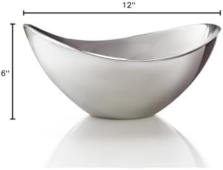 nambe Butterfly Bowl | For Hot and Cold Foods, Salads, Soups, Fruit | Made of Metal Alloy | Oven and Freezer Safe Serving Bowl for Entertaining, Decorative Centerpiece for Kitchen | Silver, 11"