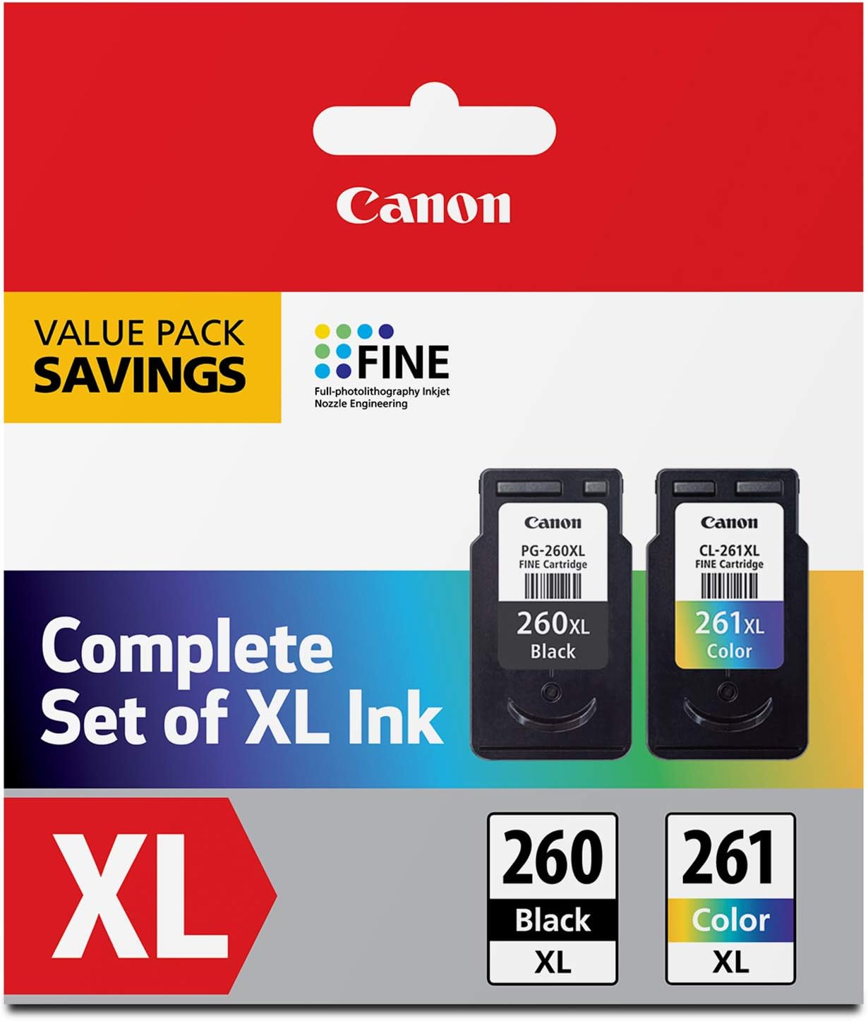 Canon PIXMA TS6420a All-in-One Wireless Inkjet Printer Print,Copy,Scan, Black & Canon PG-260Xl Black Ink Cartridge & Canon PG-260 XL/CL-261 XL Value Pack